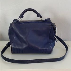 3.1 PHILLIP LIM SMALL BLUE LEATHER RYDER SATCHEL